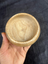 SMALL  ROUND  WOODEN  BOWL FOR CANDLE MAKING